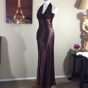 Cache Long Gown Dress Brown Sz 2